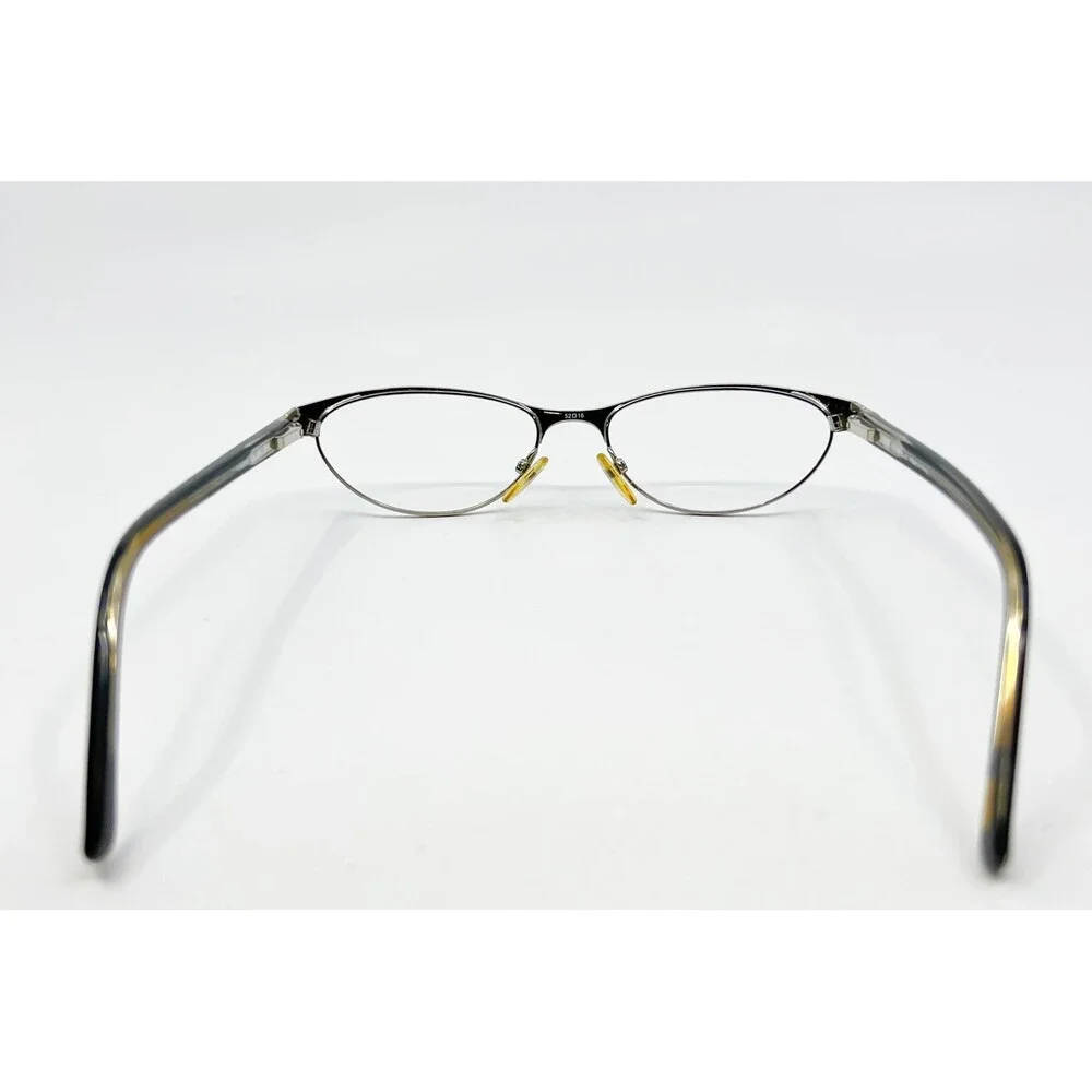 Furla Eyeglasses Womens Black Silver Cat Eye VU4248J 52-16-135